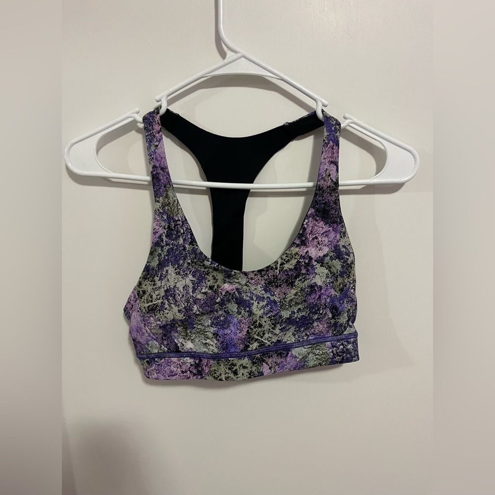 Lululemon Break Free Bra‎ (Nulux) *Vivid Vision Multi Black / Black size 6